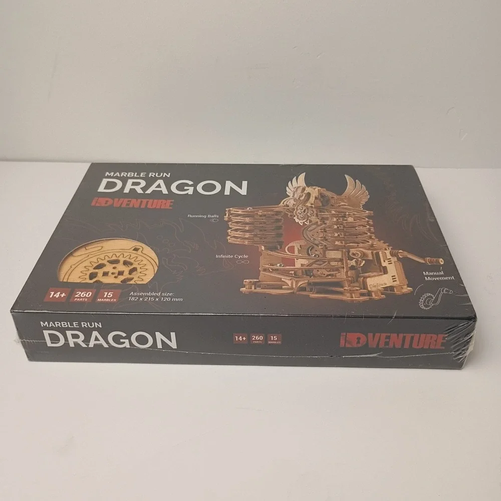 iDventure DIY Wooden Marble Run Mode Dragon New In Box and sealed